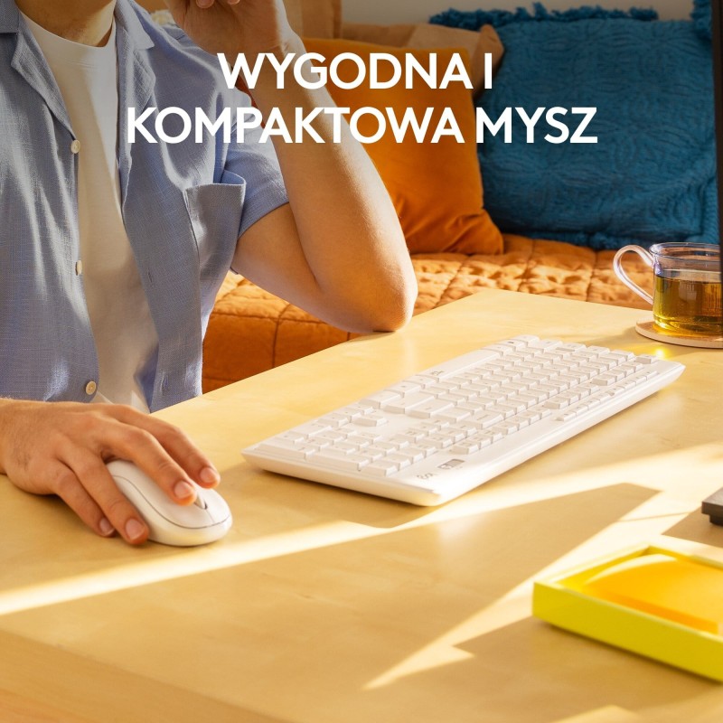 Klawiatura i mysz LOGITECH MK295 Silent Wireless Biała
