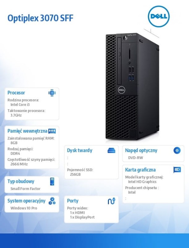 Serwer Dell Optiplex 3070 SFF