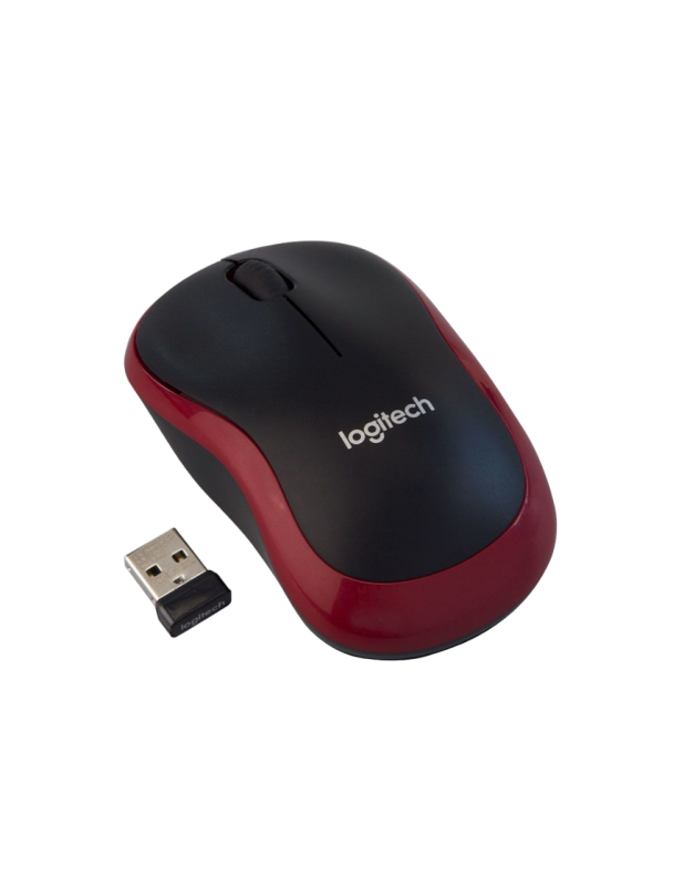 Mysz bezprzewodowa Logitech M185 Czerwona