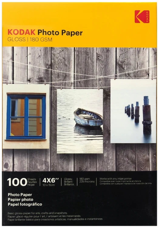 Papier fotograficzny Kodak 180 g/m² błyszczący 100 sztuk