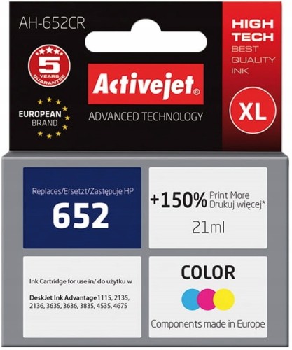 Tusz ActiveJet do HP 652 XL (Kolor)