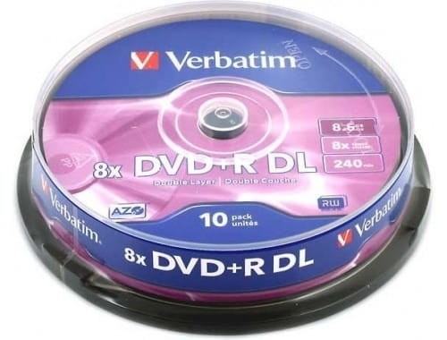Płyty dwuwarstwowe DVD+R 8,5GB Verbatim Dual Layer Cake 10 sztuk