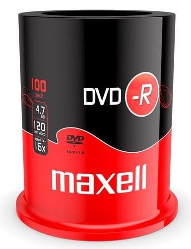 Maxell DVD-R 4.7 GB 16x – 100 sztuk
