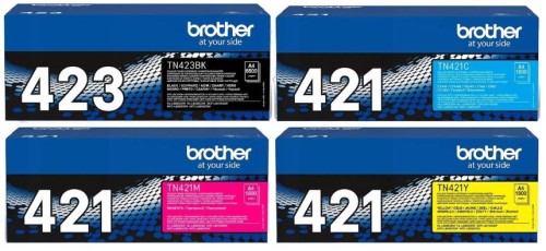 Tonery Brother TN-423BK Czarny TN-421CMY Kolory