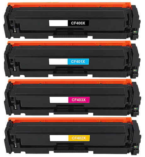 Tonery HP 201X (CF400X-CF403X) XL zamienniki - 2800 stron (Komplet)