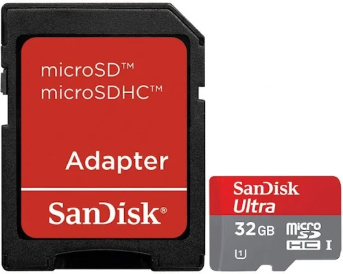 Sandisk Ultra microSDHC UHS-I 32GB + SD-adapter