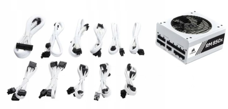 Zasilacz Corsair RMx RM850x Biały