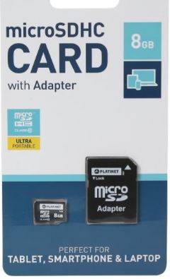 Karta pamięci Platinet microSDHC 8GB class 10, Adapter SD