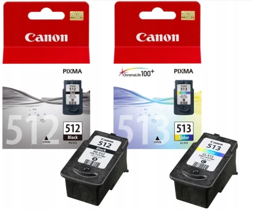 Tusze Canon PG-512 Czarny + CL-513 Kolor (Komplet)