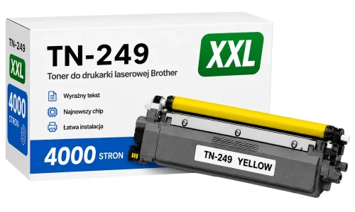 Toner Brother TN-249 XXL zamiennik - 4000 stron (Żółty)