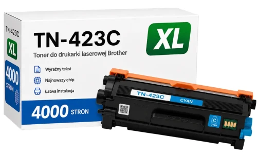 Toner Brother TN-423 C XL zamiennik - 4000 stron (Niebieski)