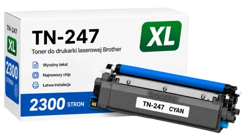 Toner Brother TN-247 C XL zamiennik - 2300 stron (Niebieski)