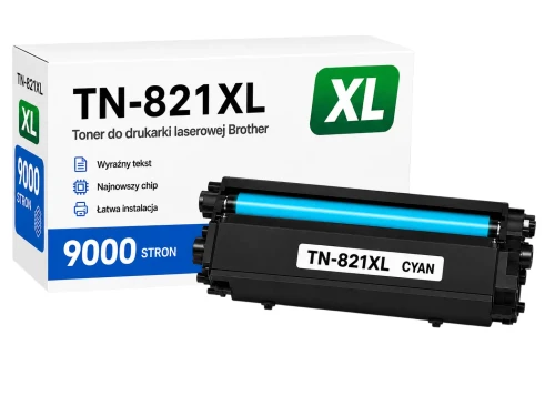 Toner Brother TN-821 XL zamiennik - 9000 stron (Niebieski)