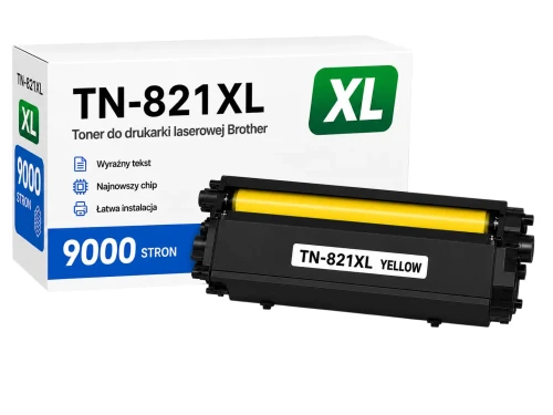 Toner Brother TN-821 XL zamiennik - 9000 stron (Żółty)