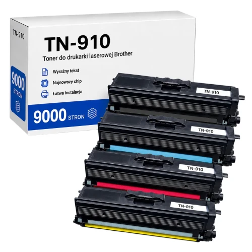 Tonery Brother TN-910 zamienniki - 9000 stron (Komplet)