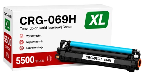 Toner Canon 069H XL zamiennik - 5500 stron (Niebieski)