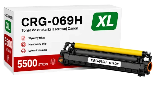 Toner Canon 069H XL zamiennik - 5500 stron (Żółty)