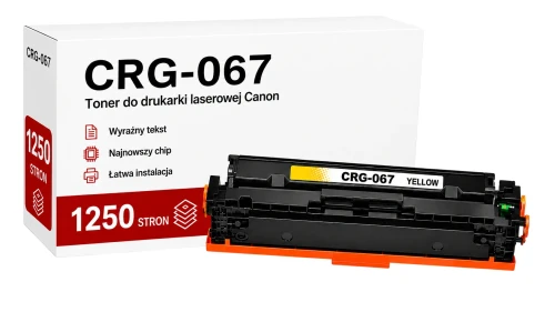 Toner Canon 067 zamiennik - 1250 stron (Żółty)