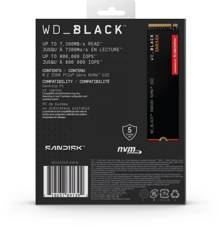 SanDisk WD Black SN850X 1TB