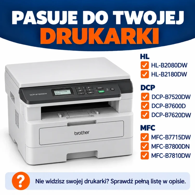 Kompatybilne drukarki Brother DCP-B7620DW.webp