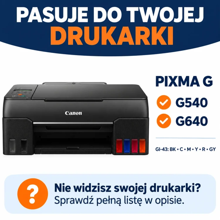 Baner kompatybilności drukarek Canon PIXMA.webp