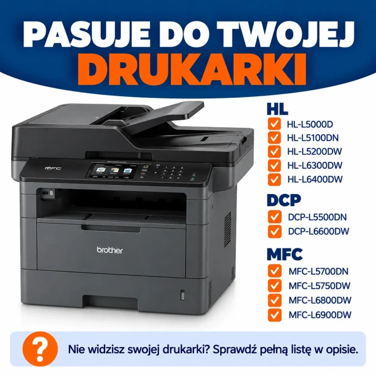 Kompatybilność drukarki Brother MFC-L5750DW.webp