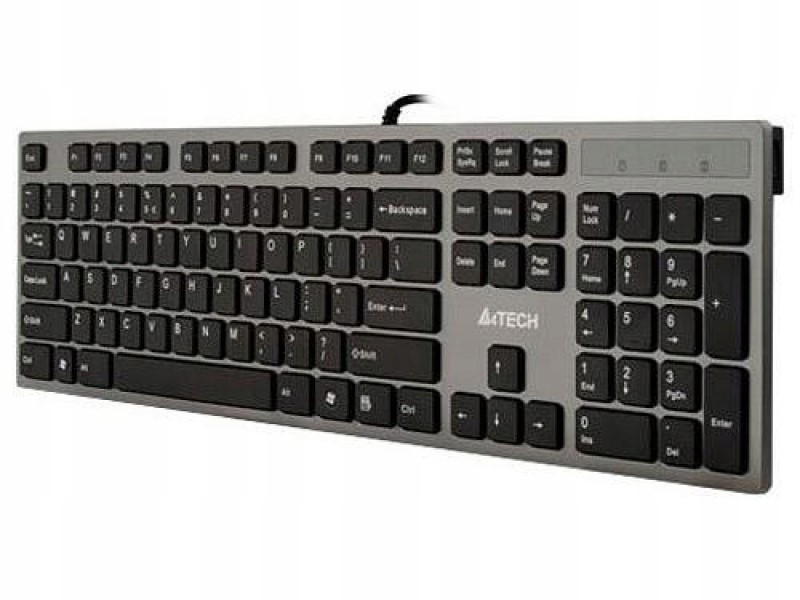 Ultrapłaska klawiatura A4Tech KV-300H z dwoma portami USB