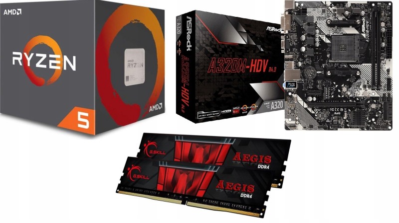 AMD Ryzen 5 3600 + ASRock A320M + G.Skill 16GB