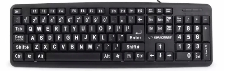 Klawiatura USB z dużymi literami ESPERANZA Florida