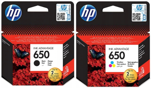 Tusze HP 650 Czarny + Kolor