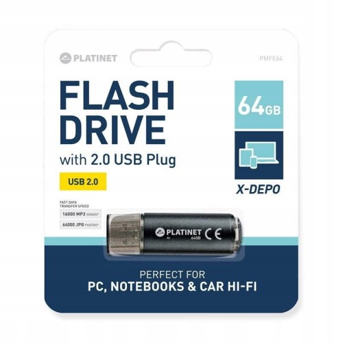 Pendrive PLATINET USB 2.0 X-Depo 64GB PVR TV