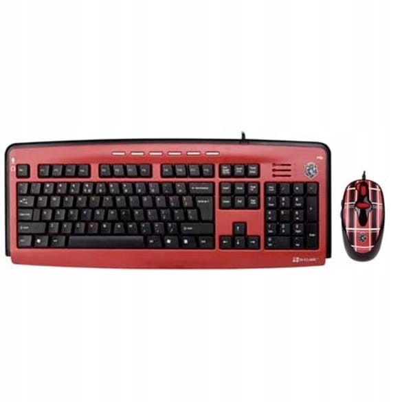 Zestaw klawiatura + mysz G-Cube red USB Audio