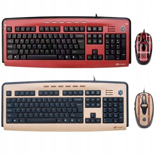 Zestaw klawiatura + mysz G-Cube red USB Audio