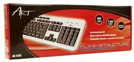 Klawiatura ART FlatX-Structure AK-55FX 2mm USB PS2