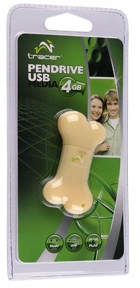 Pendrive 4GB Tracer Kość Kostka USB 2.0 żółty
