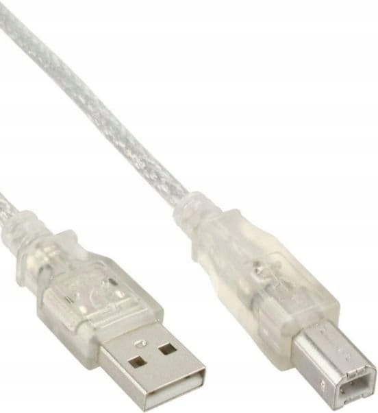 Kabel do drukarki USB 2.0 A-B M/M biały 1,8 Metra