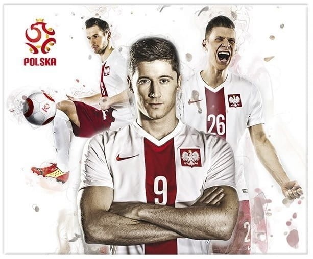 Podkładka pod mysz biała Reprezentacja Lewandowski