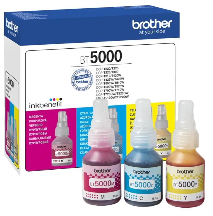 Tusze Brother BT5000 Kolory