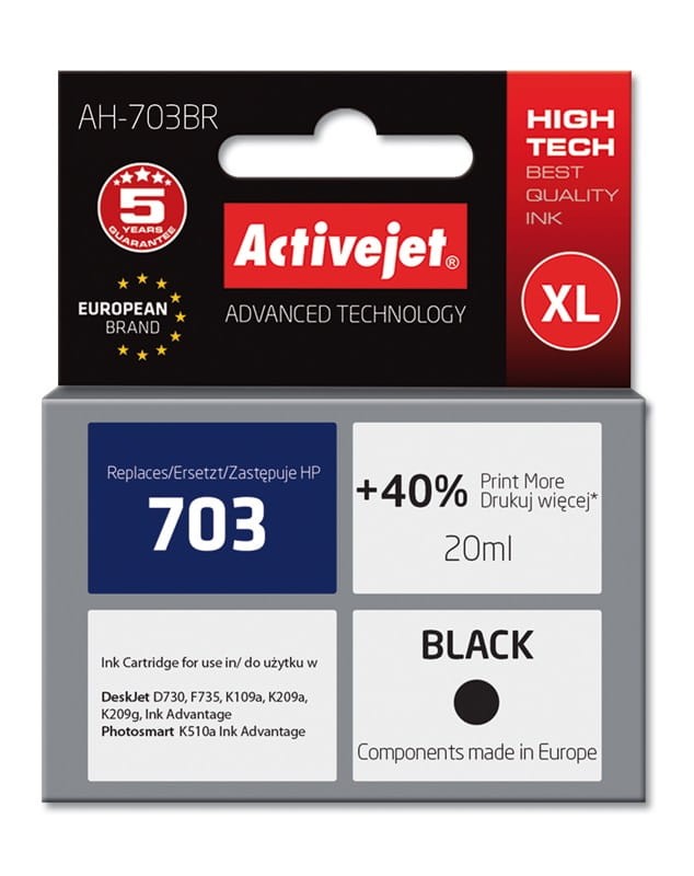 Tusz ActiveJet do HP 703 Czarny XL