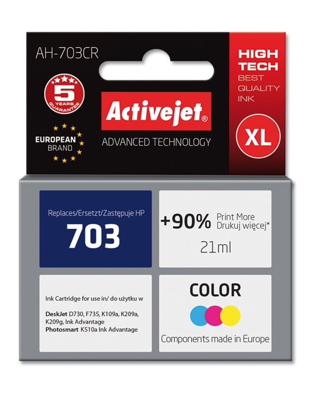 Tusz XL ActiveJet do HP 703 kolor