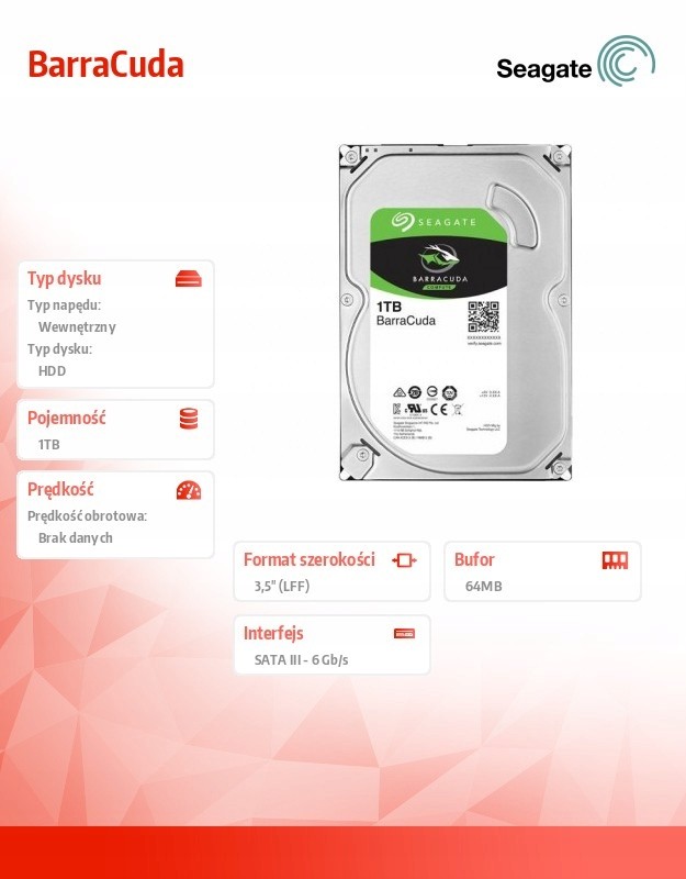 Dysk HDD Seagate 1000GB