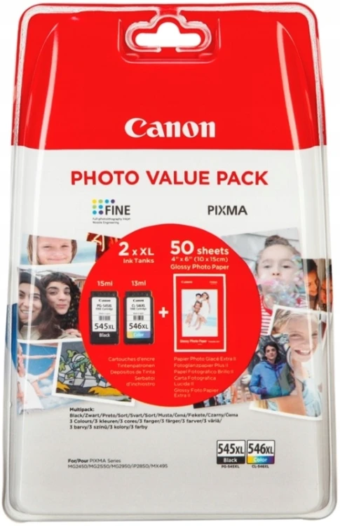 Tusze PG-545XL CL-546XL + Papier Foto