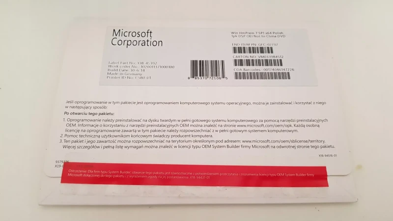 Microsoft Windows 7 Home Premium
