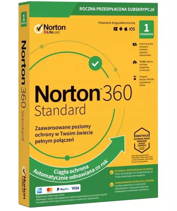 Antywirus Symantec Norton 360 Standard PL 1 Urządzenie 1 Rok