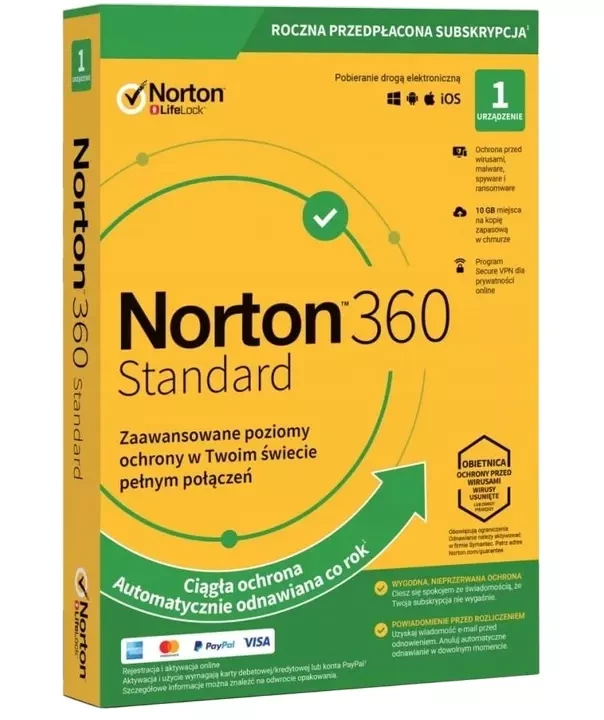 Antywirus Symantec Norton 360 Standard PL 1 Urządzenie 1 Rok